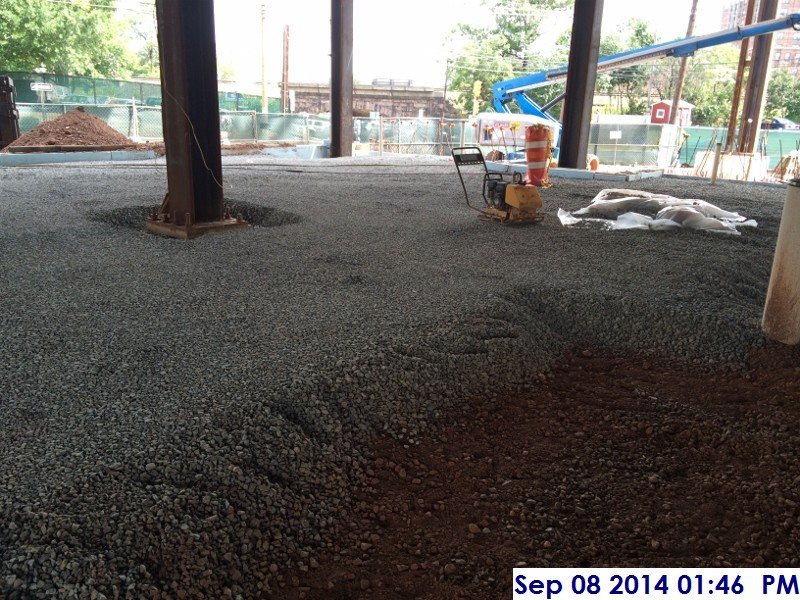 Layed out gravel at Cafeteria (104), and Main Loby (102). Facing East (800x600)